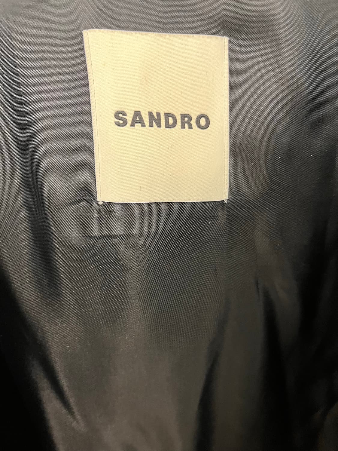 Sandro 네이비 후드 코트 상품이미지5