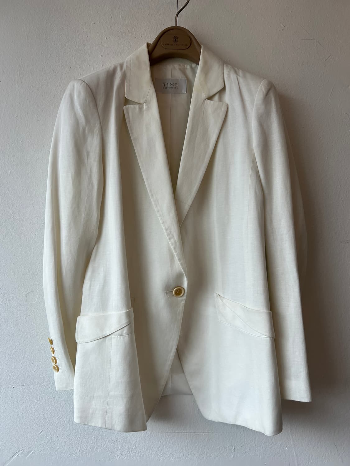 타임 여성 아이보리 린넨자켓 싱글자켓 상품이미지2