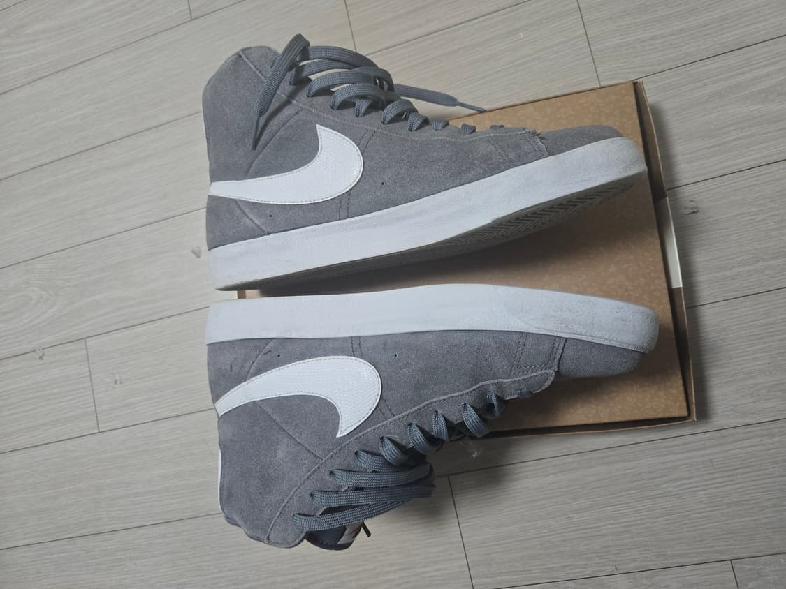 나이키 덩크 하이 스웨이드 그레이 회색 275 상품이미지3