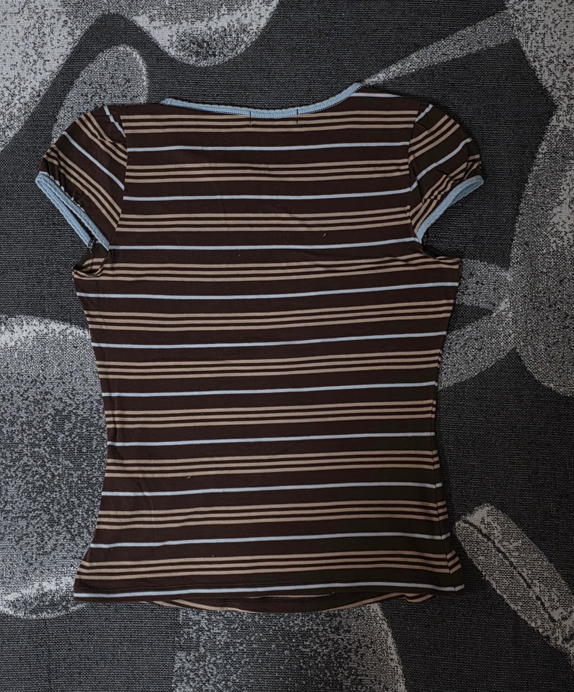 버버리 블루라벨 레이스 포인트 스트라이프 반팔 티셔츠 상품이미지2