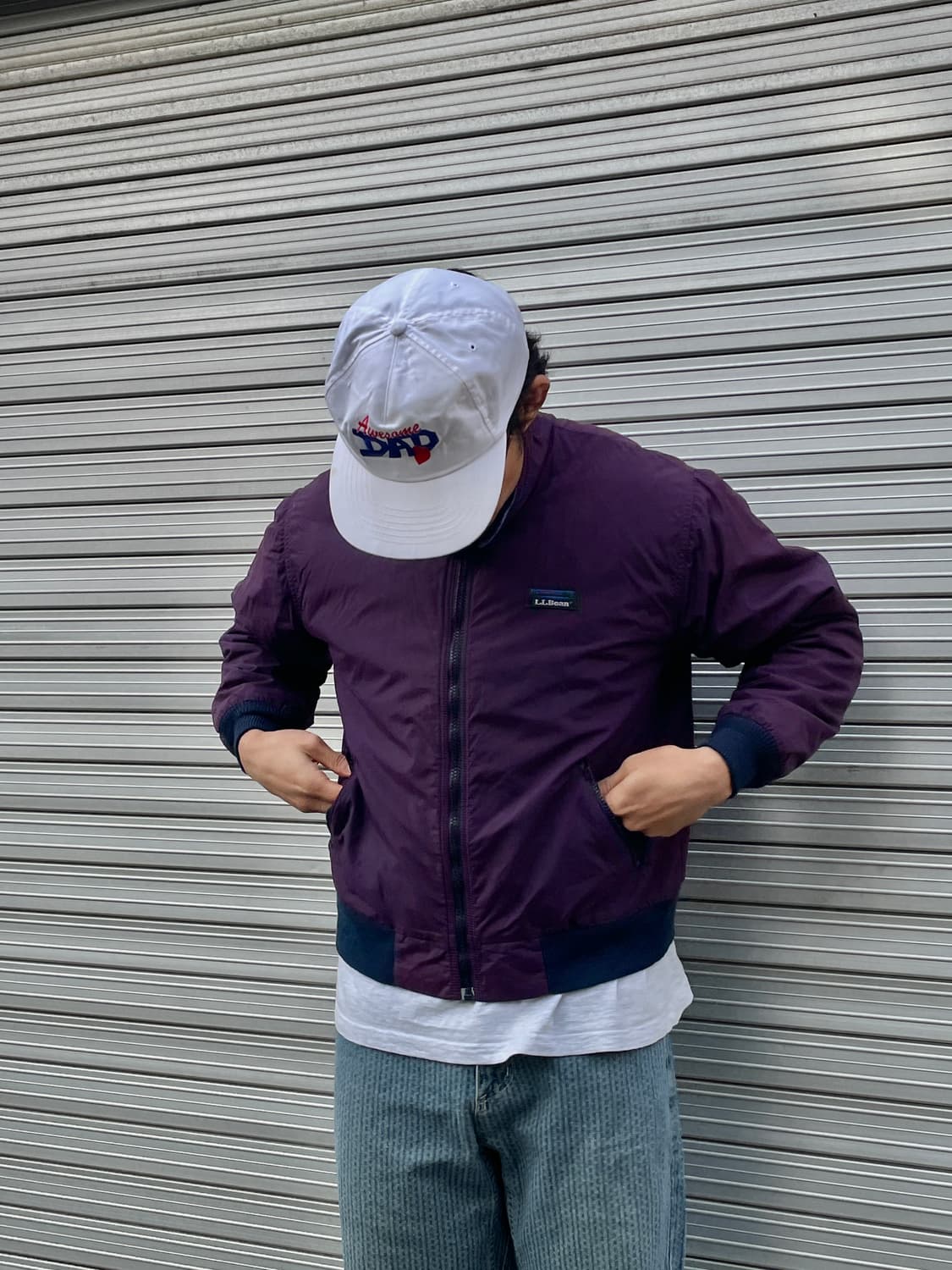 80-90s L.L. bean Warm-up Jacket Plum 상품이미지4