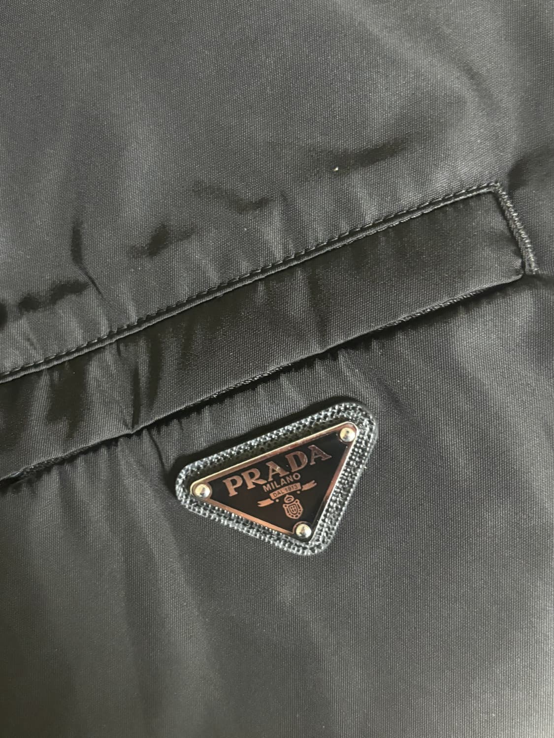 [50] 프라다 리나일론 집업 개버딘 블루종 자켓 블랙 상품이미지3