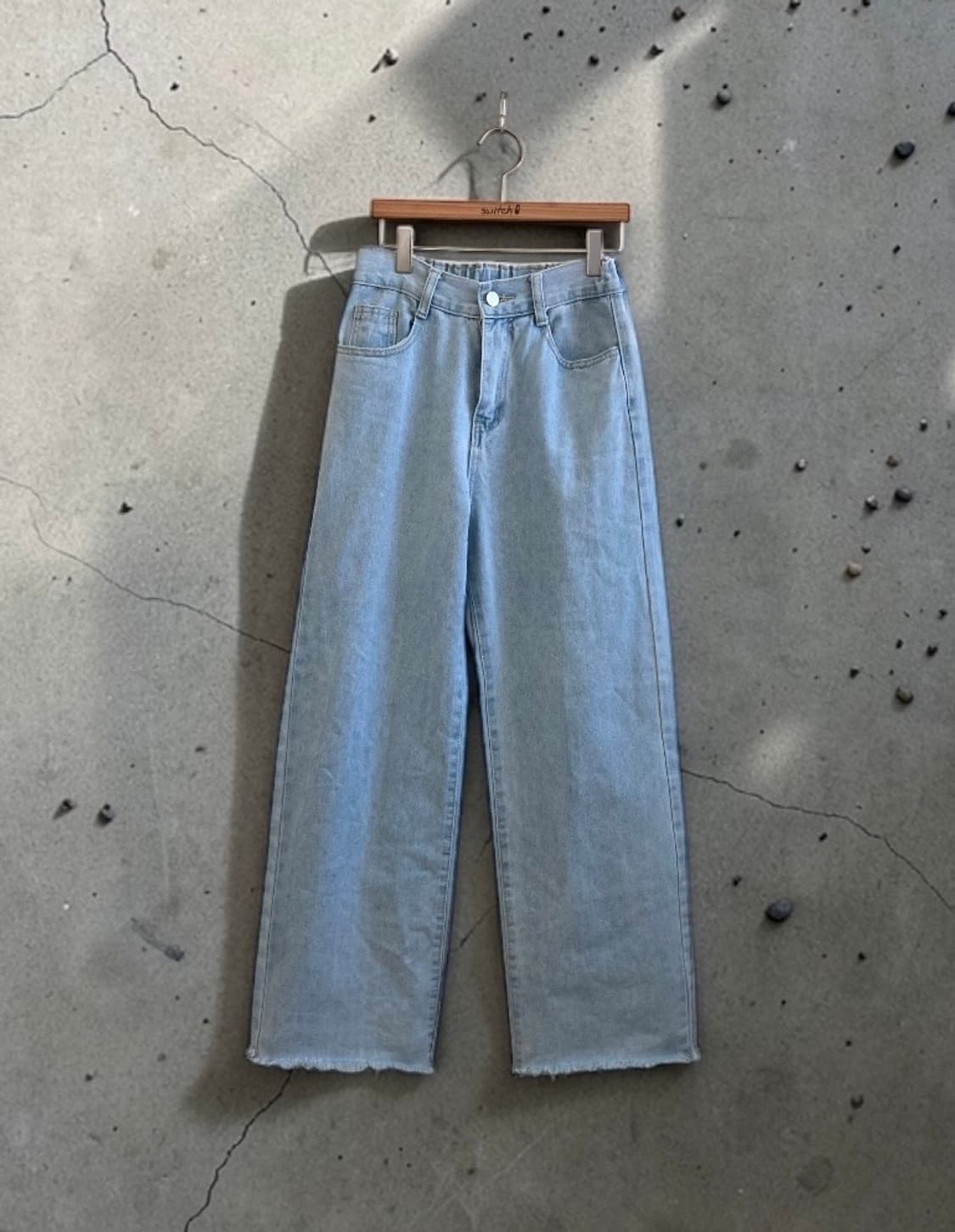 연청 대님 와이드팬츠 청바지  상품이미지1