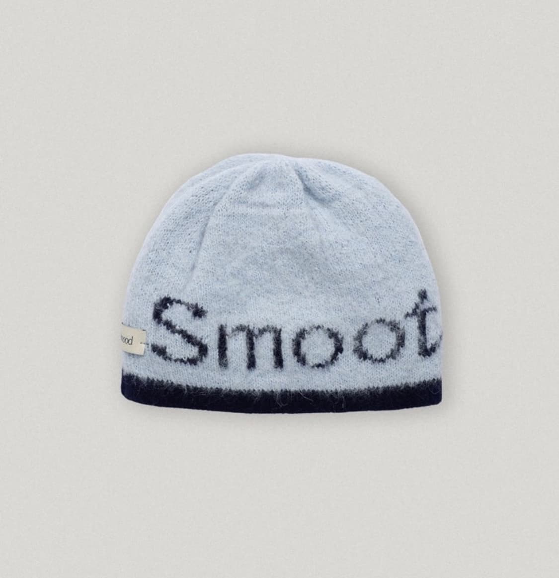 스무스무드 비니 루미 로고 니트햇 스노우블루 상품이미지1