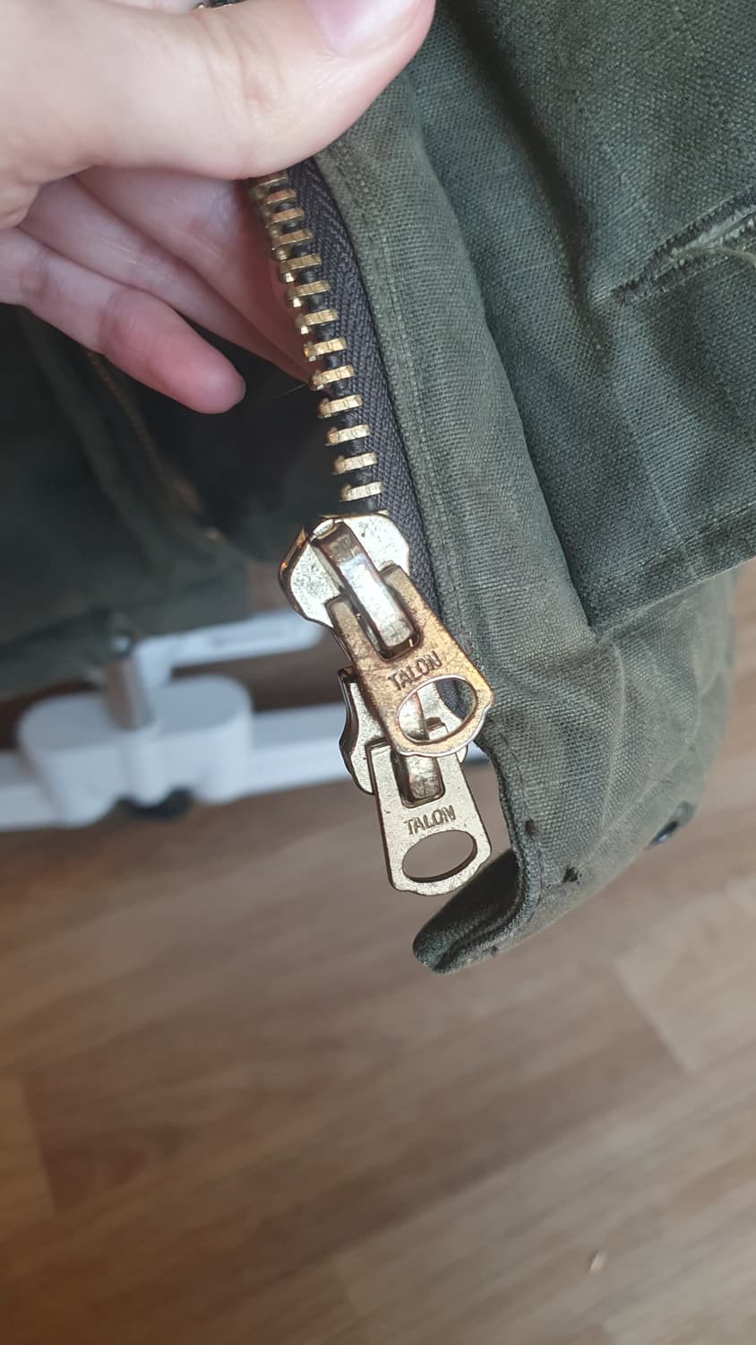 이스트로그 해리스트위드 퍼 후드 패딩 왁싱자켓 L 상품이미지5