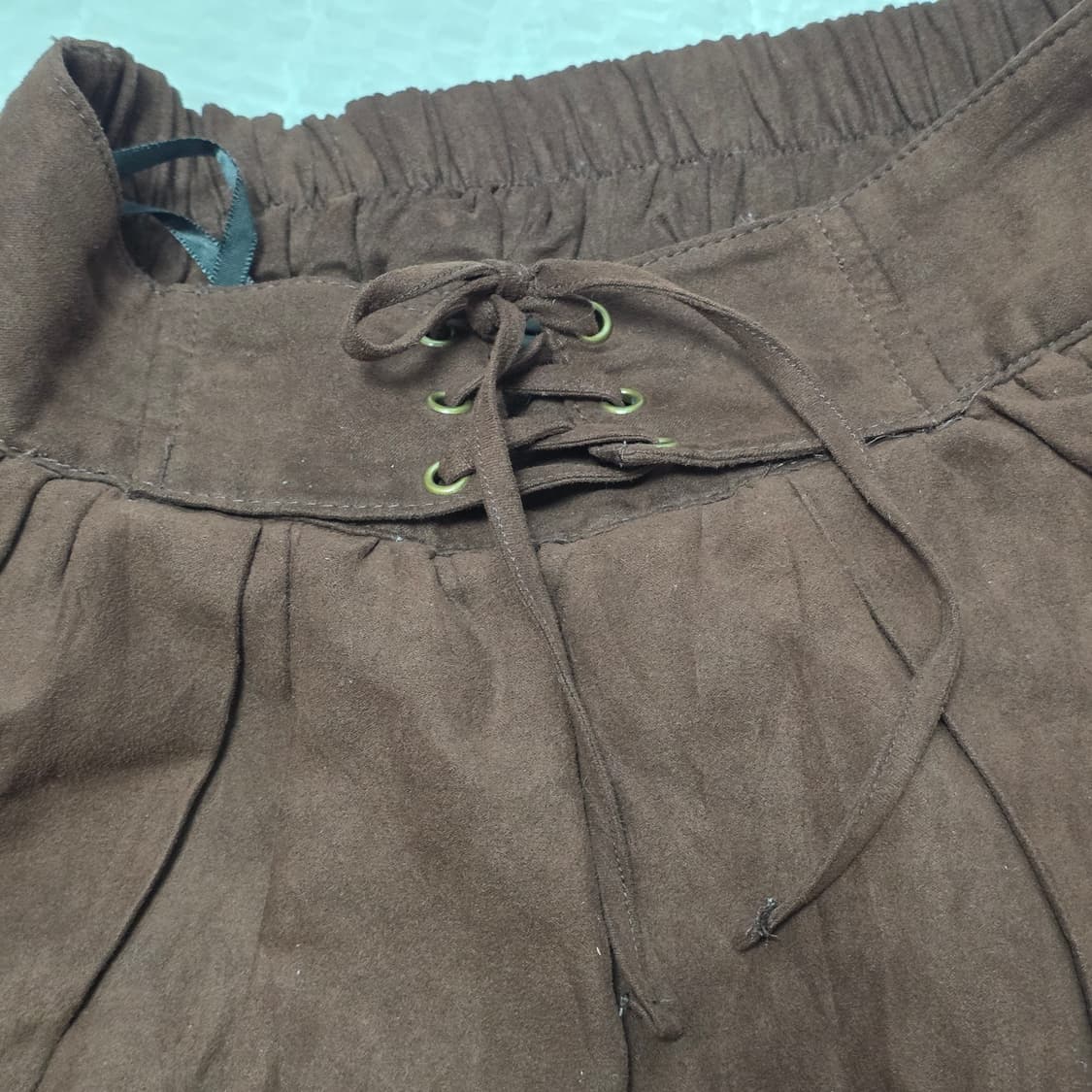 모리걸 브라운 라떼갸루 코르셋 미디스커트 상품이미지2