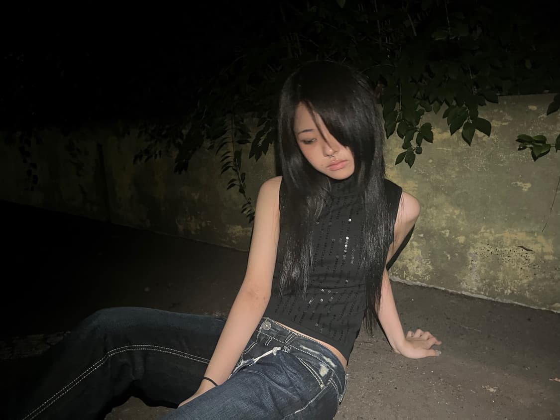 빈티지 스팽글 슬리브리스 상품이미지3