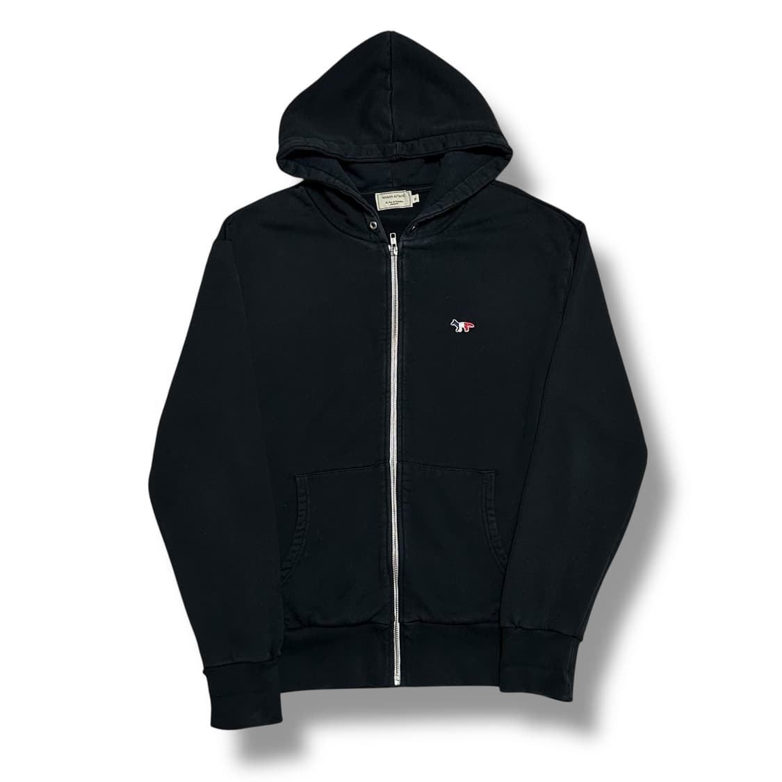 Maison Kitsune 트리콜로 프렌치 폭스 패치 블랙 후드 집업 상품이미지1