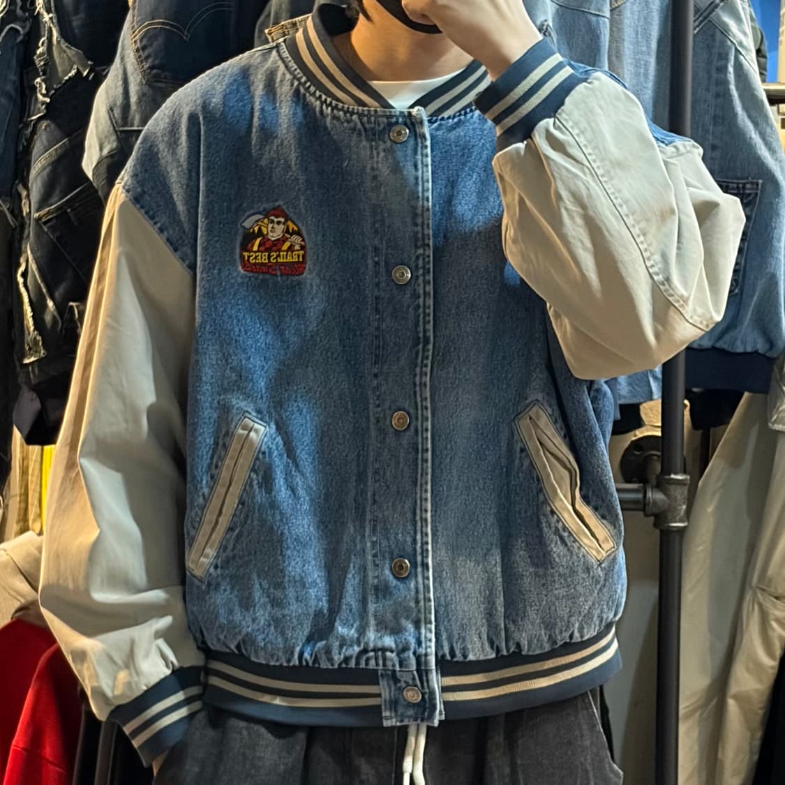 [NO.9] VTG 데님 바시티 자켓 상품이미지1