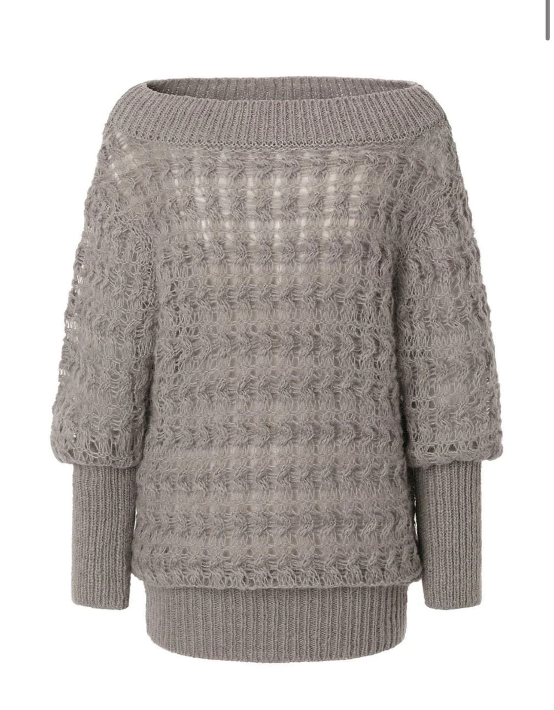 쓰리타임즈 멜로우 니트 탑 그레이 상품이미지2