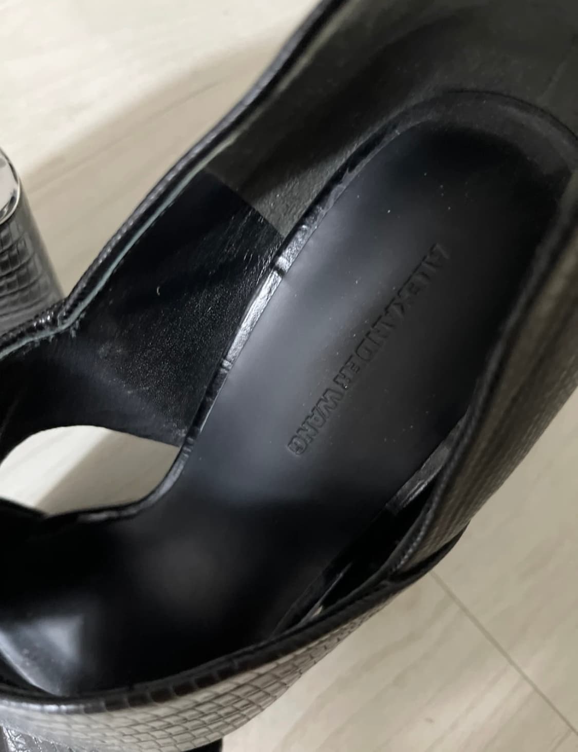 알렉산더왕 실버웨지힐 샌들 블랙 37 상품이미지5