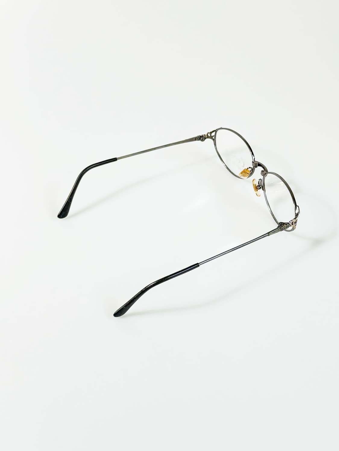 90s CAREER 건메탈 슬림 오벌 프레임 빈티지 안경 상품이미지5