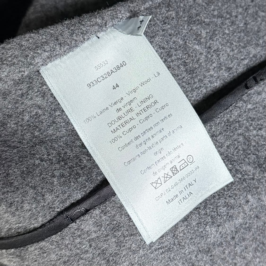 [S+급/44] 디올 클래식 울 코트 블랙 상품이미지7