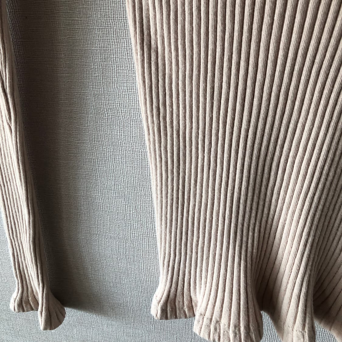 라운드 긴팔 티셔츠 블랙, 베이지 2장 일괄 스탠다드 데일리 골지 상품이미지6