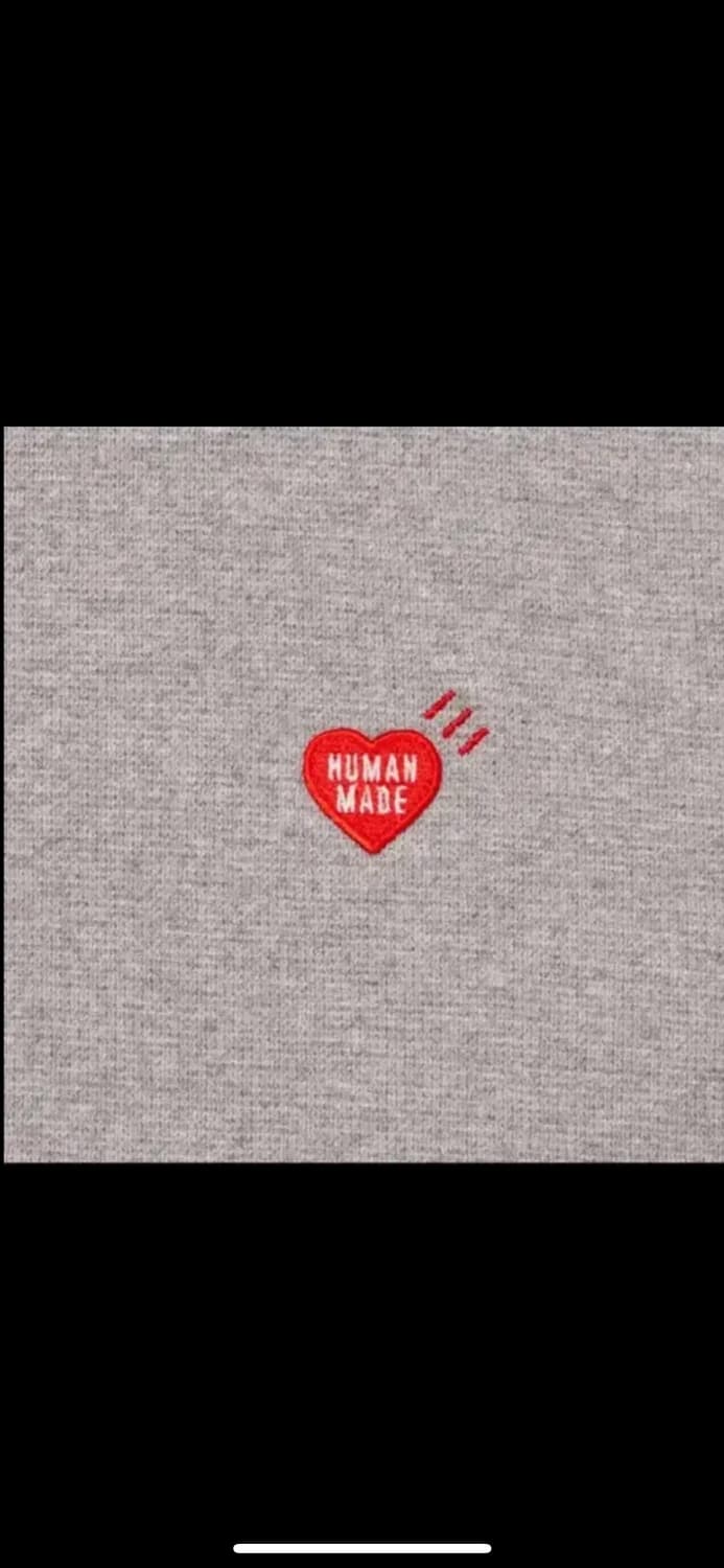 휴먼 메이드 래글런 롱슬리브 티셔츠 화이트 판매 상품이미지3