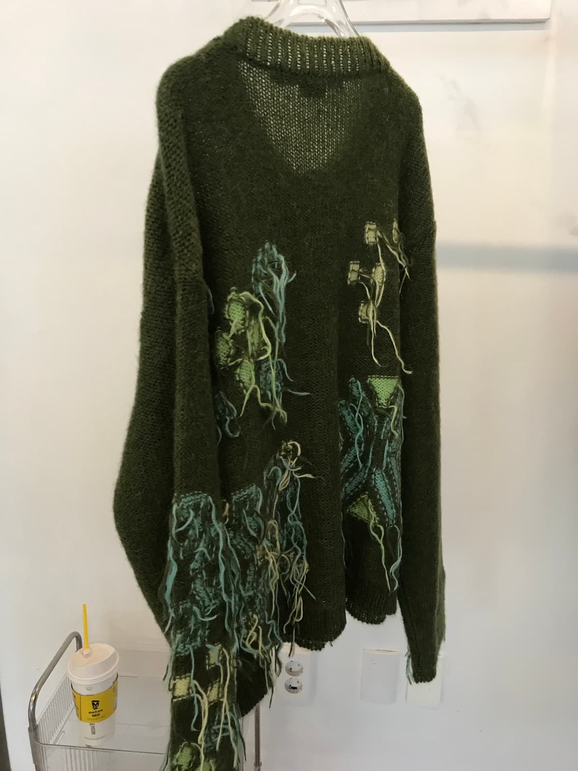 Andersson Bell Olive Fringe Knit Cardiga 상품이미지2