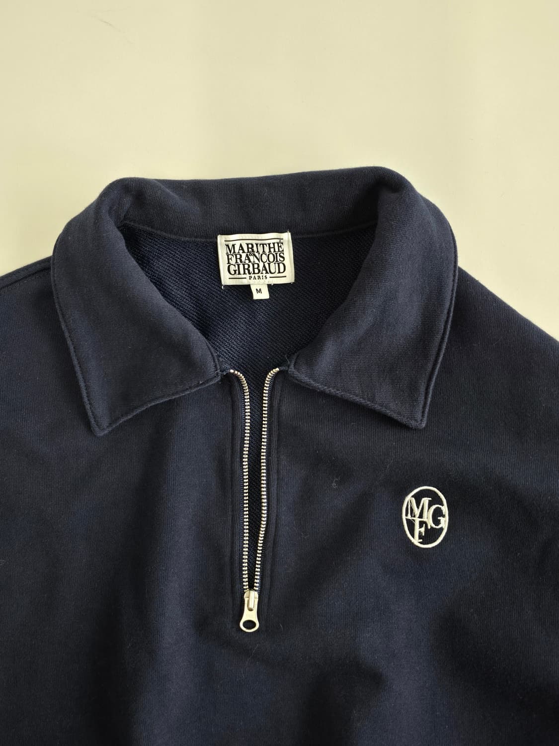 마리떼 프랑소와 저버 크롭 하프 집업. 맨투맨 네이비 M  상품이미지3