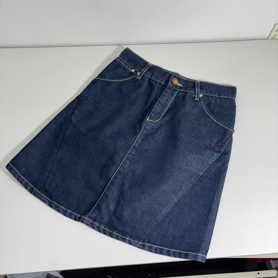 S 리바이스엔진 A라인 생지 엔진 데님스커트 미니청치마 상품이미지2