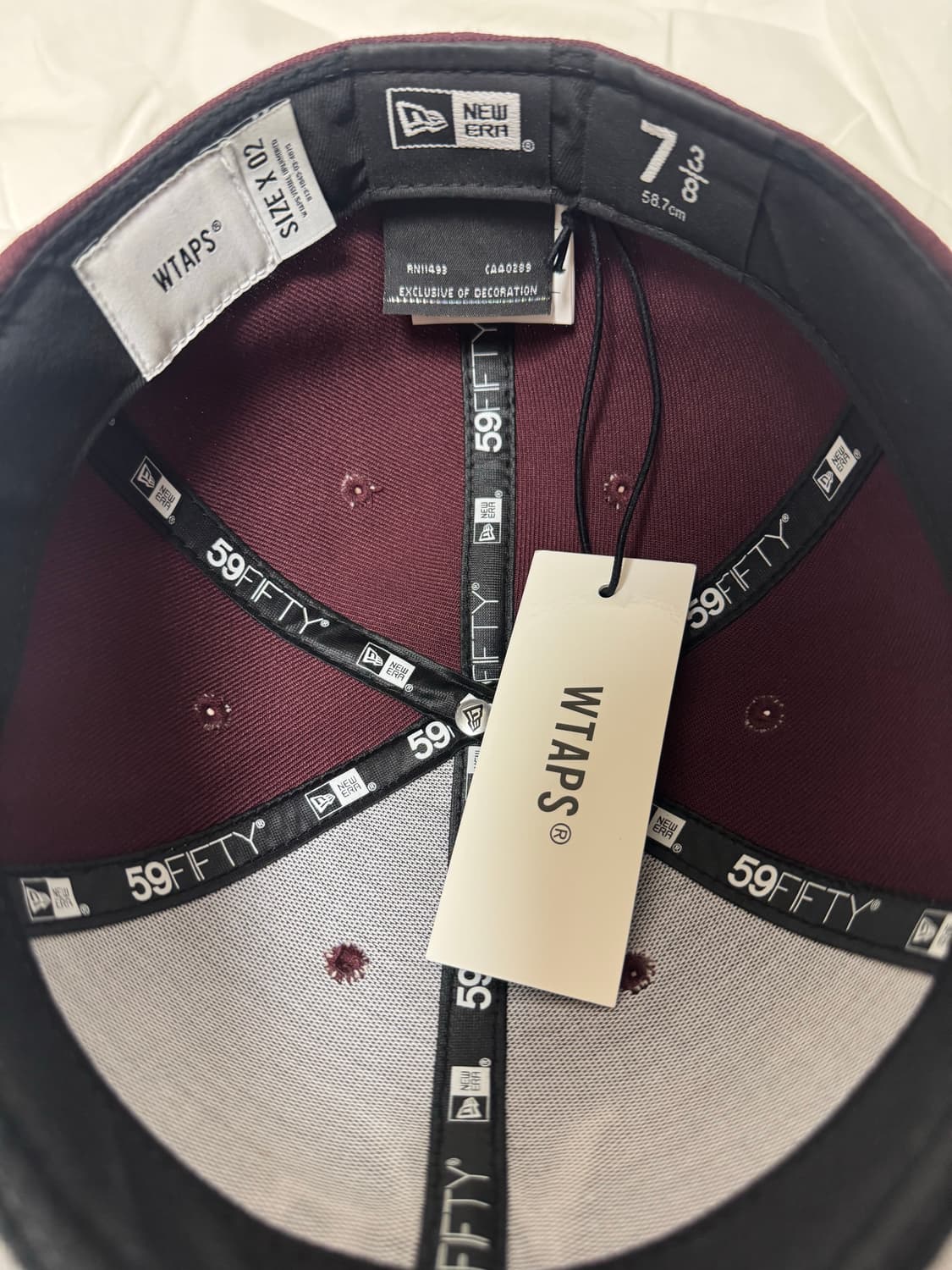 더블탭스 뉴에라 캡 버건디 (59FIFTY LOW PROFILE) 상품이미지2