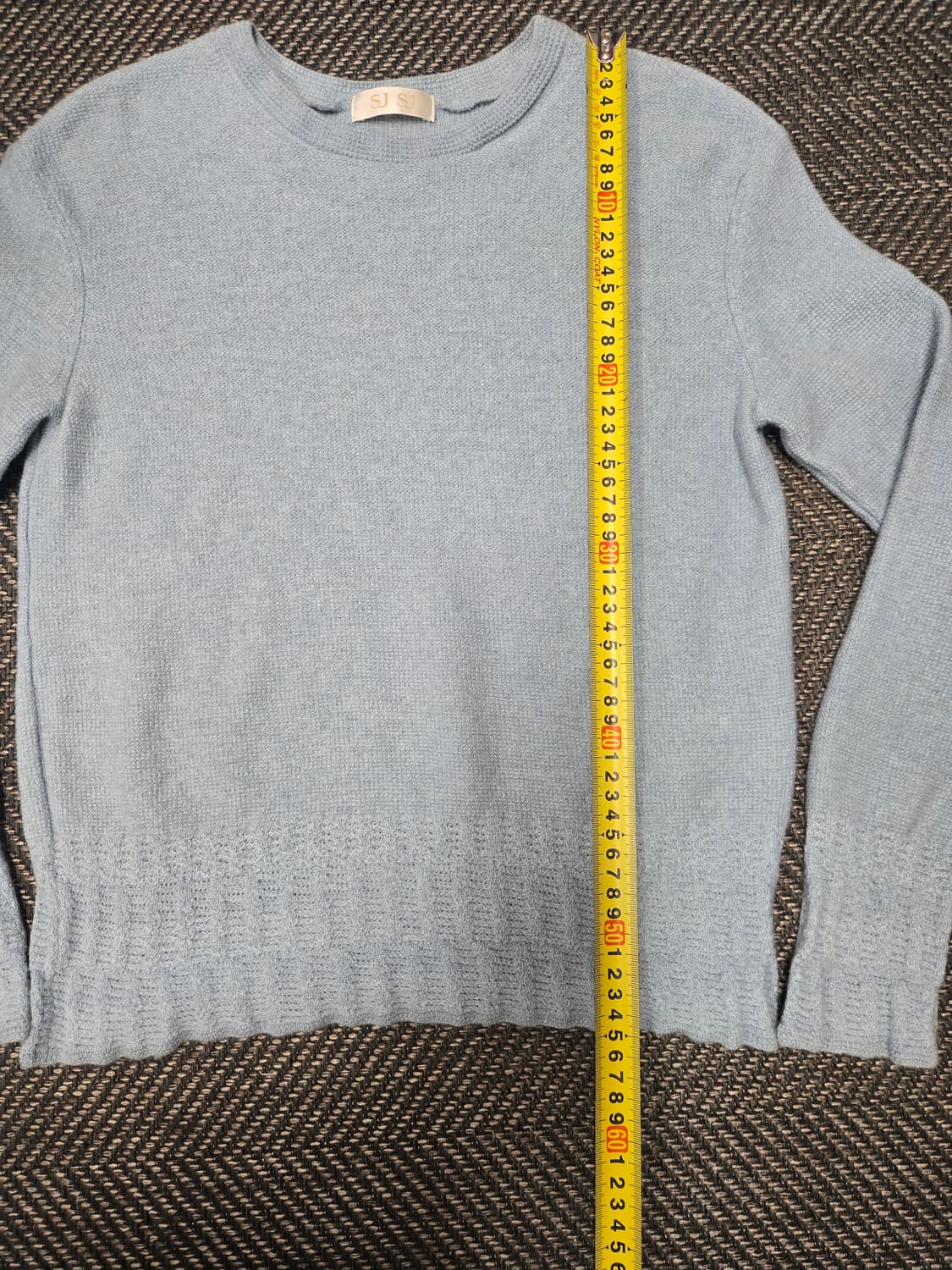 한섬 SJSJ 니트티 하늘색 모100%니트티 상품이미지7