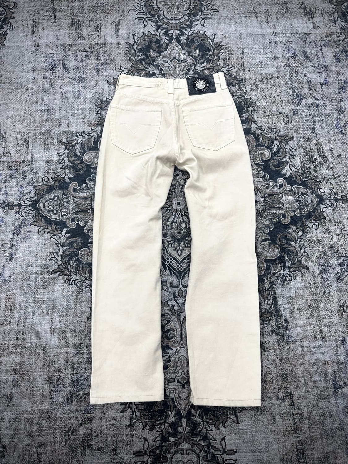 Versace ivory straight pants 상품이미지3