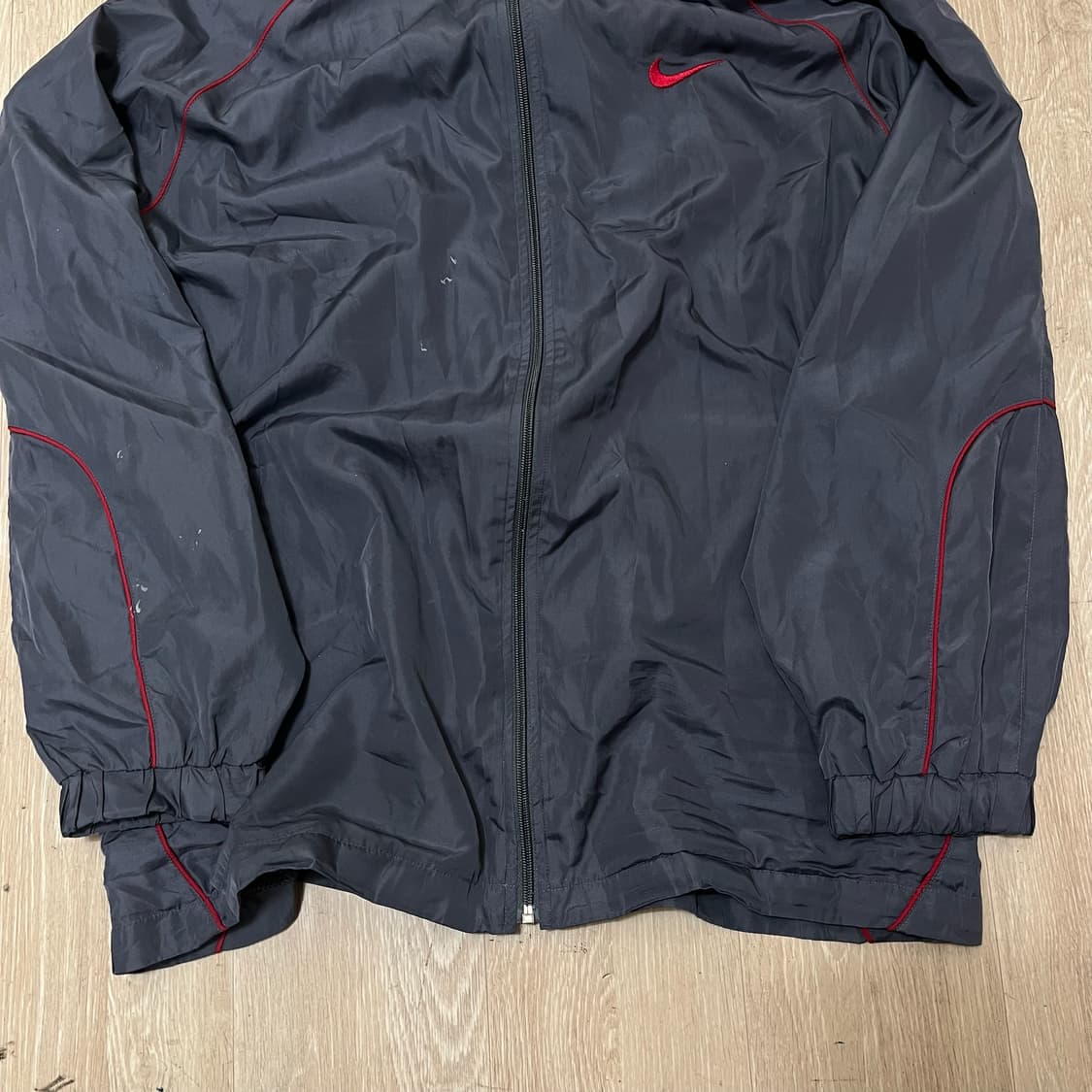 나이키 빅로고 배색 라인 바람막이 자켓 [다크그레이] L/100 상품이미지3