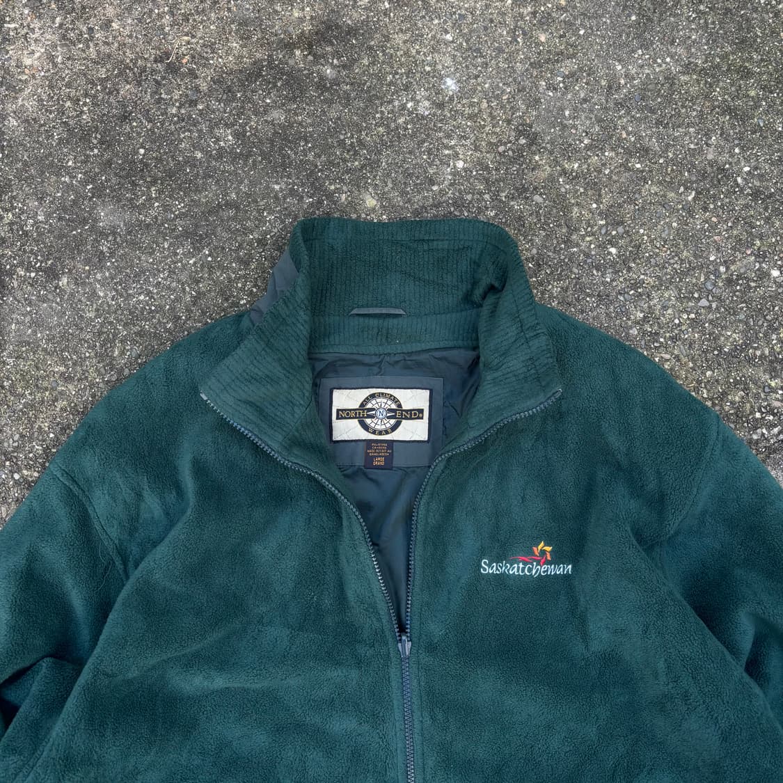 90’s North End 기모 플리스 자켓 그린 L 상품이미지2