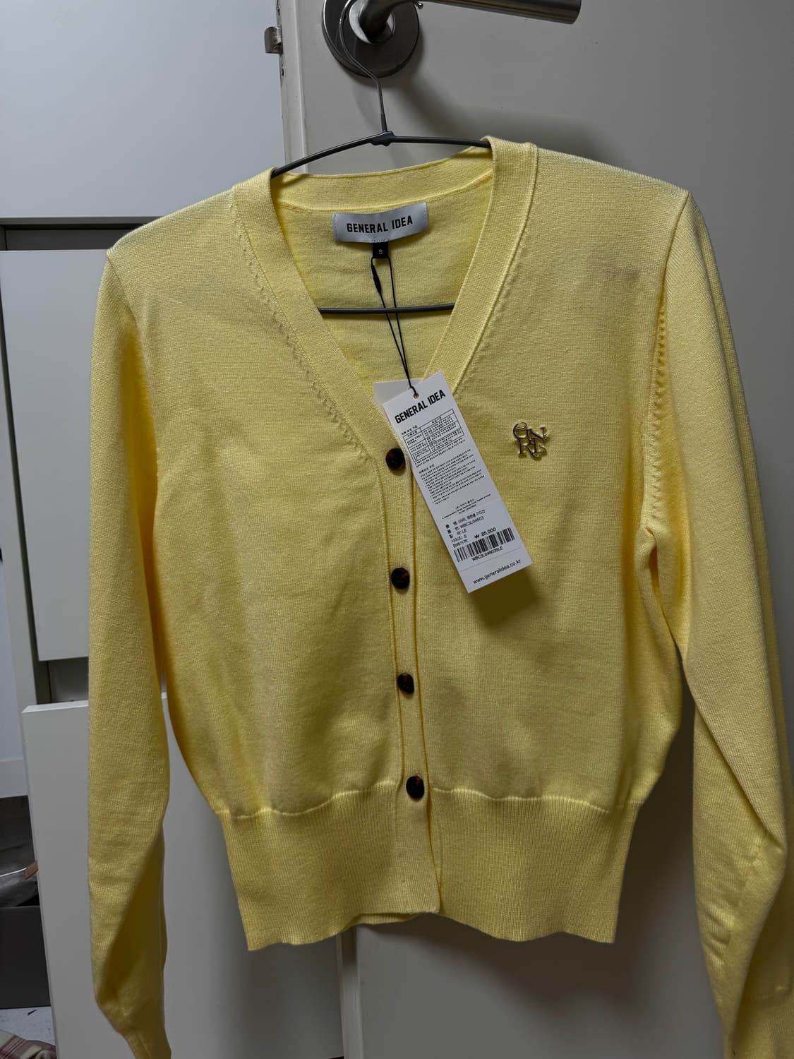 제너럴아이디어 옐로우 가디건 s(새상품) 상품이미지1