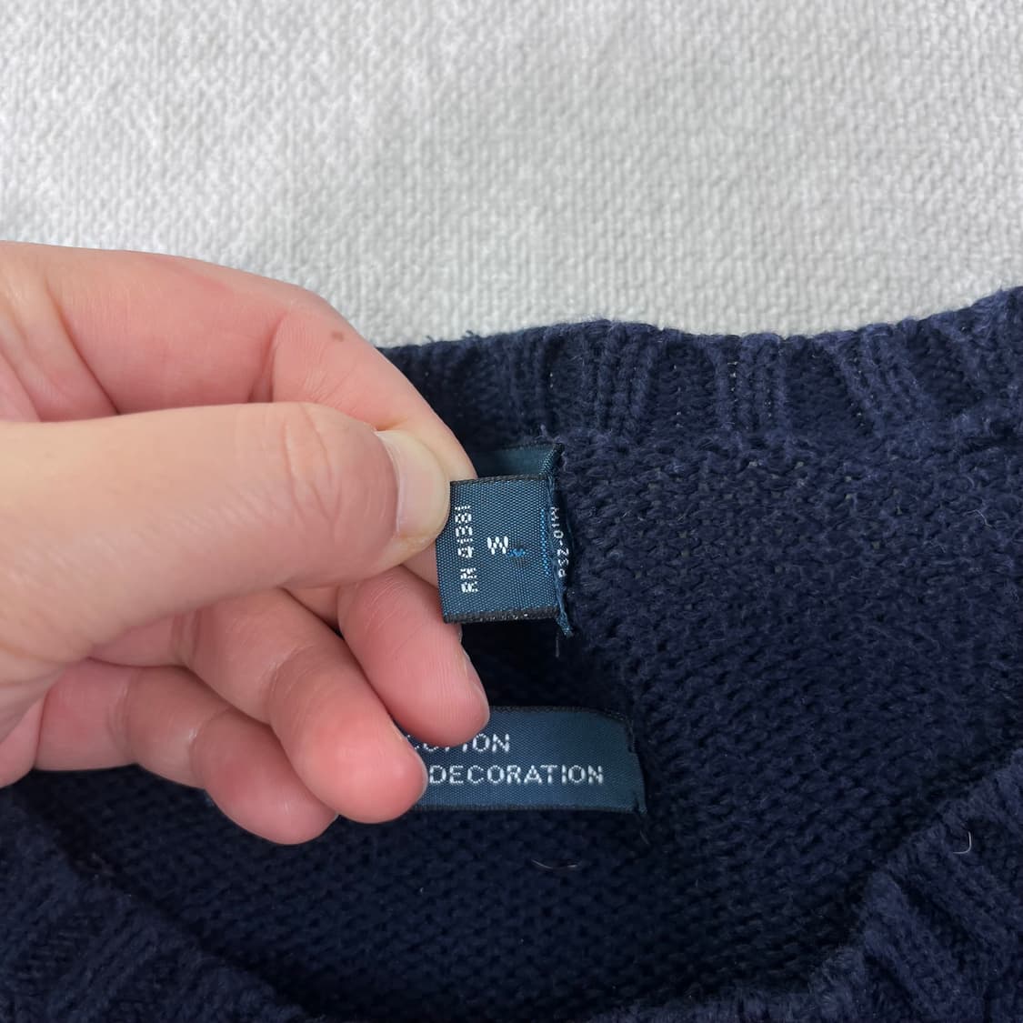 100 폴로랄프로렌 코튼 네이비 니트 상품이미지5