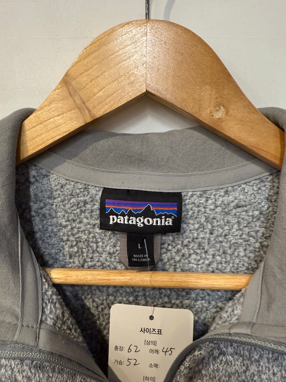 파타고니아 그레이 플리스 집업 상품이미지3
