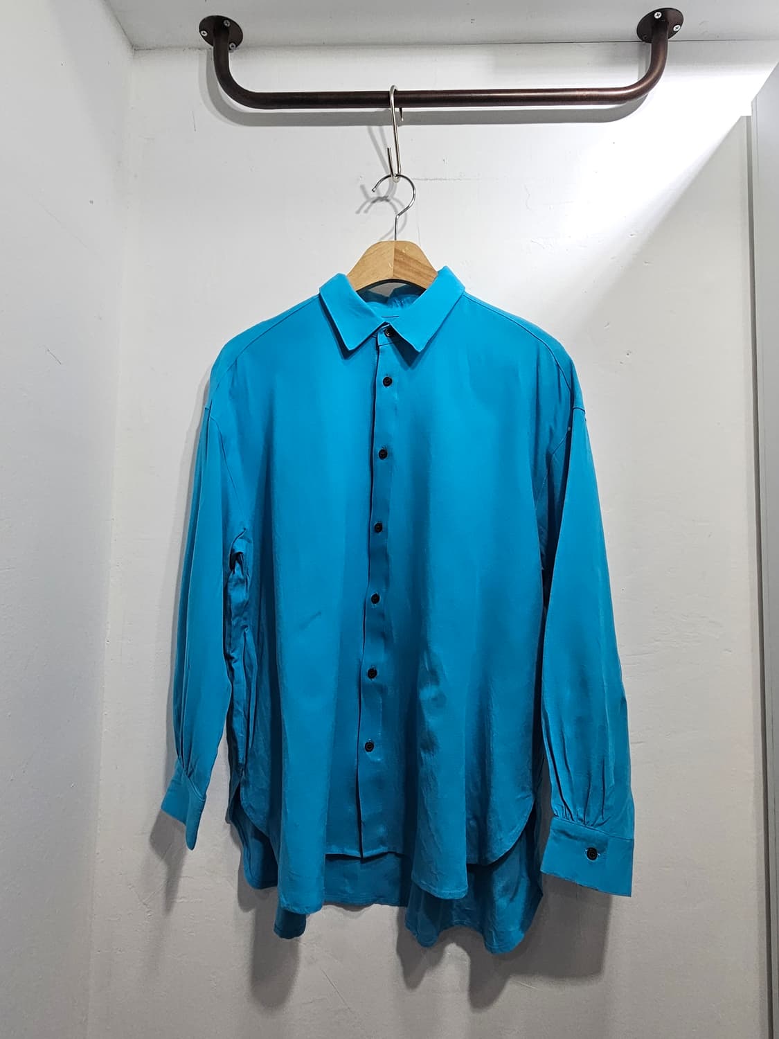 Japanese Vintage 로페피크닉 린넨 셔츠, 스카이블루 상품이미지1