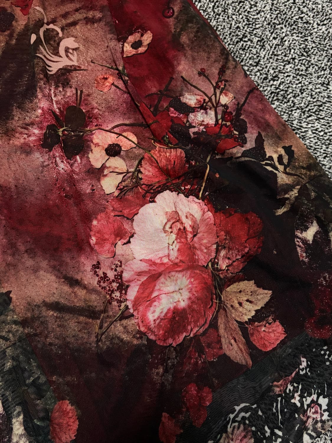 피아오량 플라워 슬림 롱 스커트 오리엔탈 상품이미지2