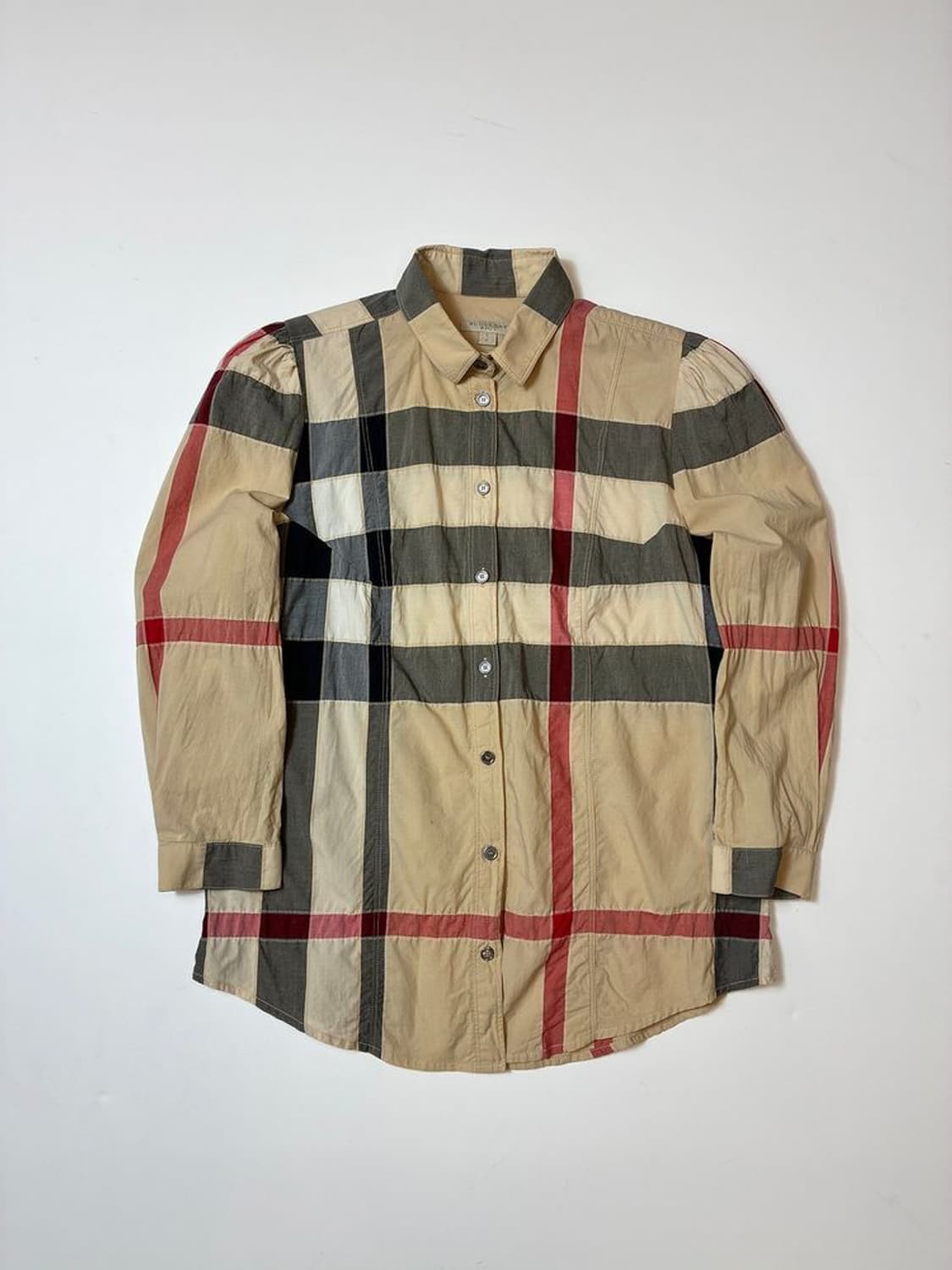 버버리 브릿 셔링 노바 체크 7부 블라우스 PN8384 상품이미지1