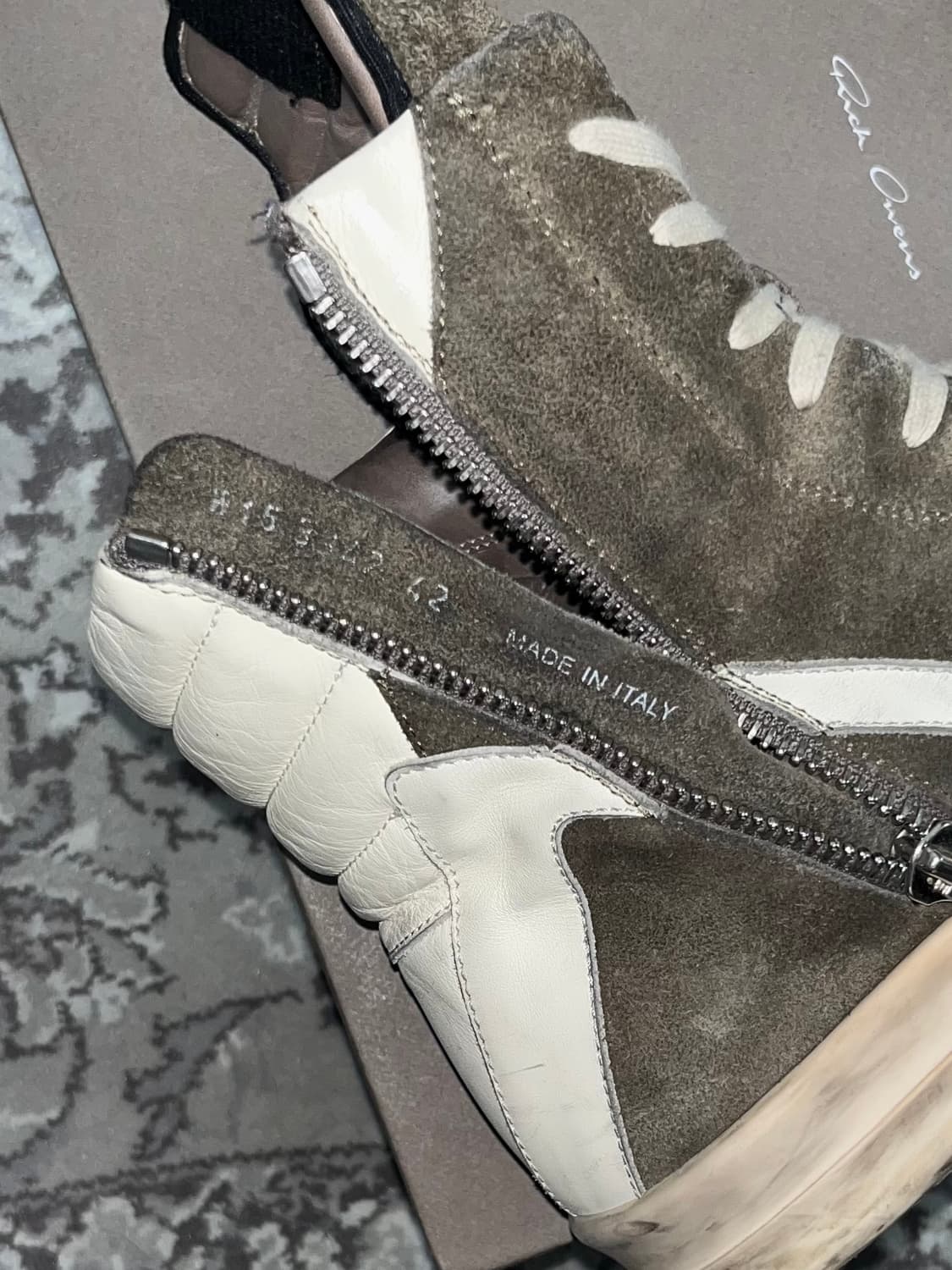 RICK OWENS GEOBASKET SUEDE HIGH TOP 상품이미지4