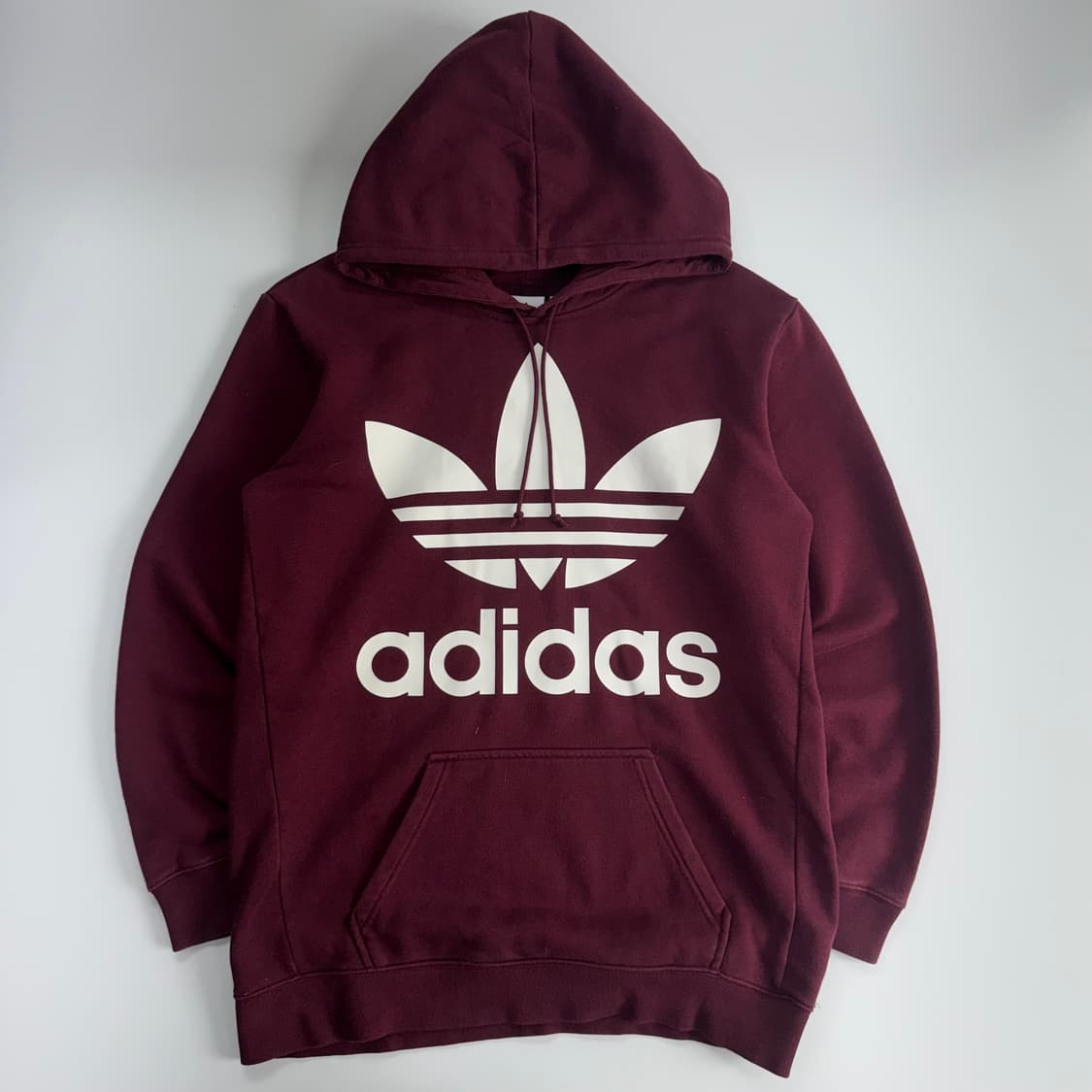 Adidas 아디다스 빅 파이어로고 와인 후드티 상품이미지3