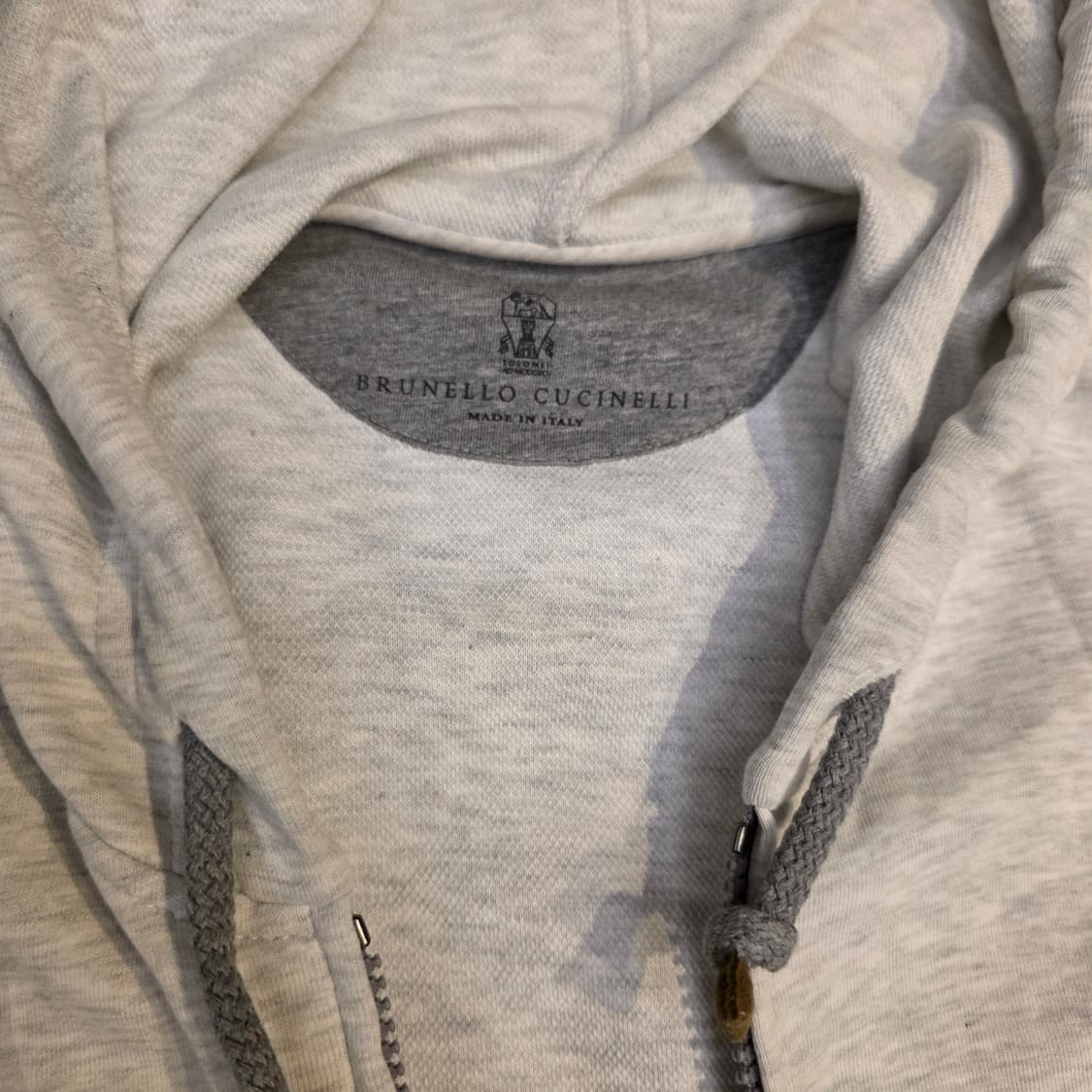 브루넬로 쿠치넬리 그레이 후드 집업 상품이미지2