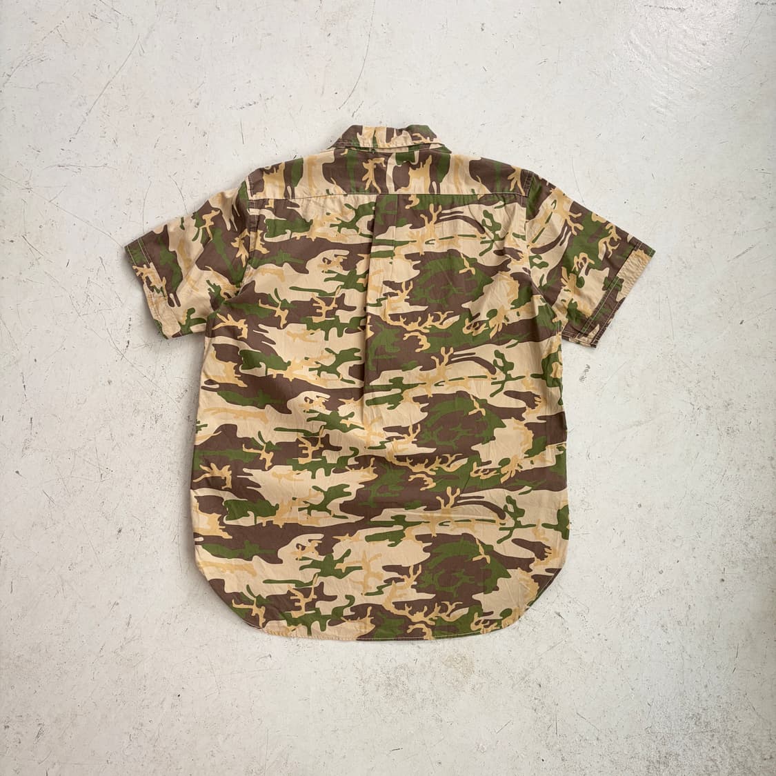 BEAMS HEART 빔즈 빈티지 카모 플라주 반팔셔츠 M 상품이미지7