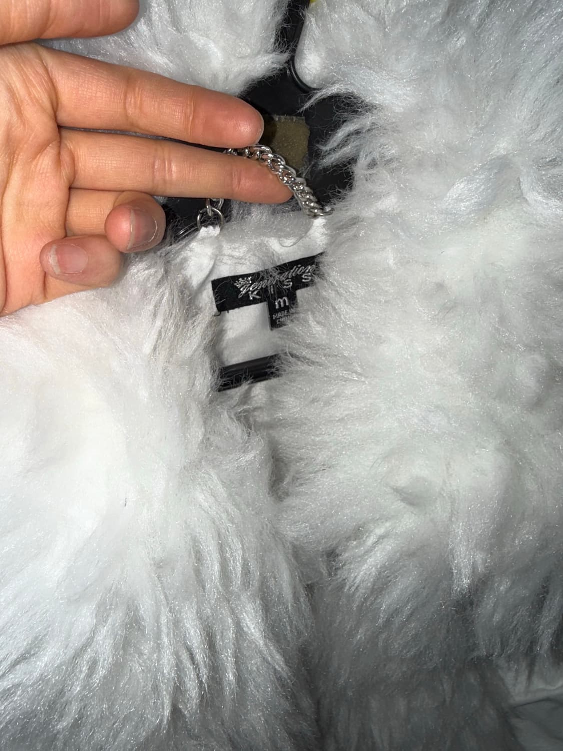 돌스킬 화이트 세미레더 퍼자켓 미디움  상품이미지4