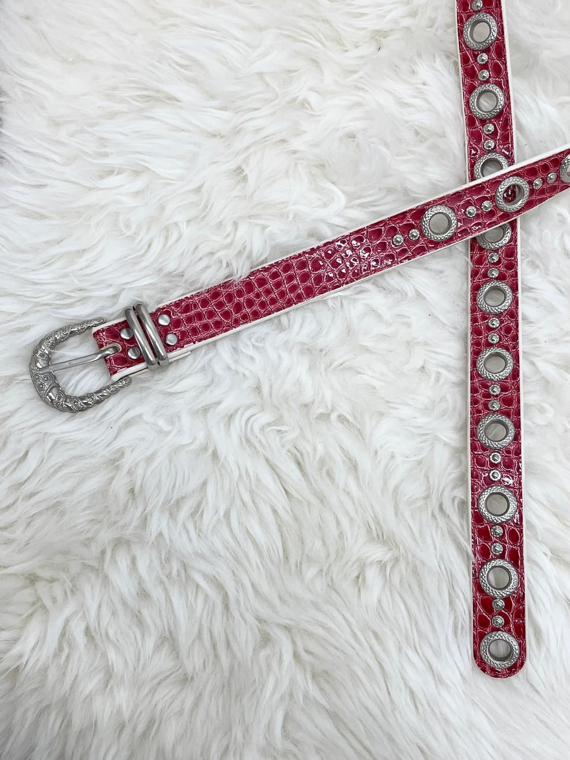 레드 파에톤 펀칭 버클 벨트 상품이미지6