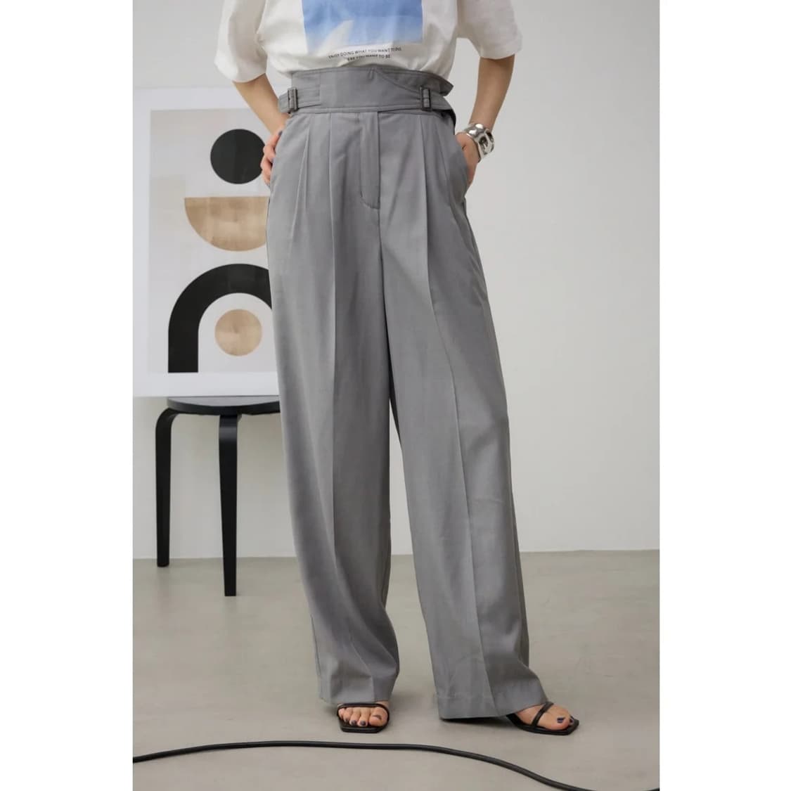 아줄바이마우지 사이드 벨트 구르카 바지 상품이미지3