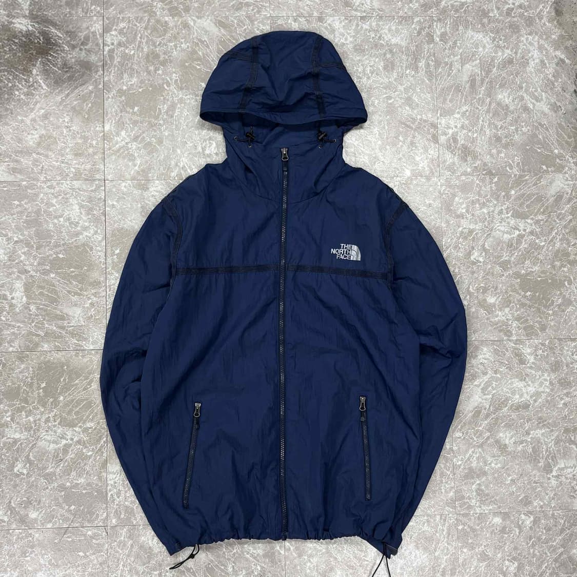노스페이스 네이비 준신형 윈드브레이커 자켓 바람막이 희귀져지(100) 상품이미지2