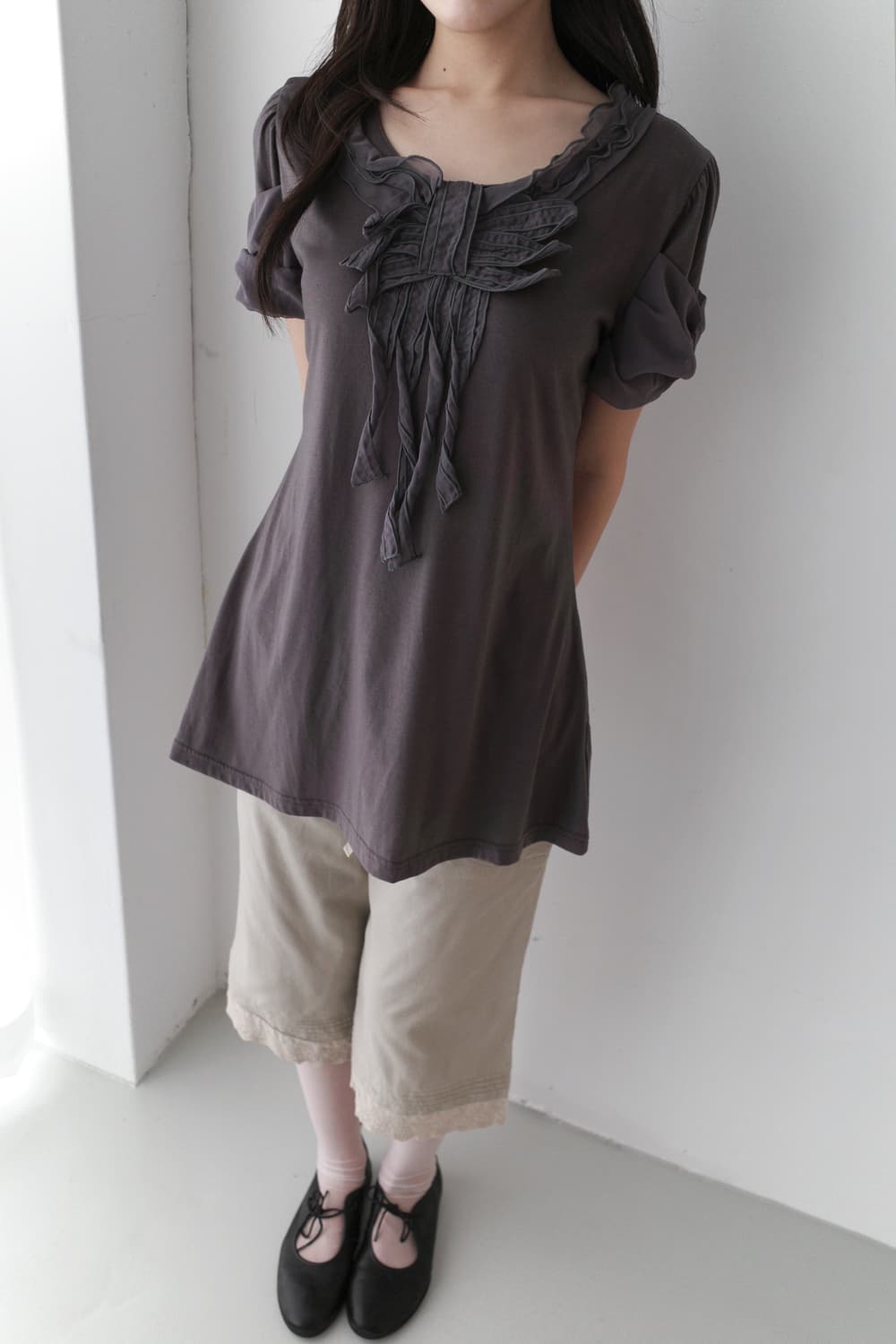 frill long half T  상품이미지5