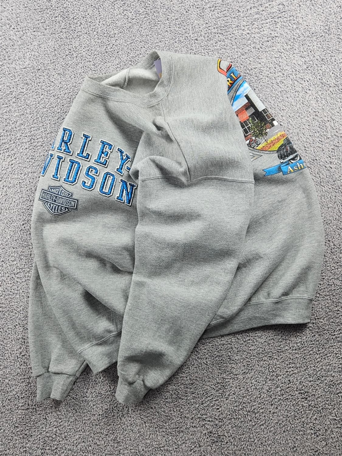 00's 할리데이비슨 애쉬버러 스펠아웃 맨투맨 스웻셔츠(XL)/10941 상품이미지3