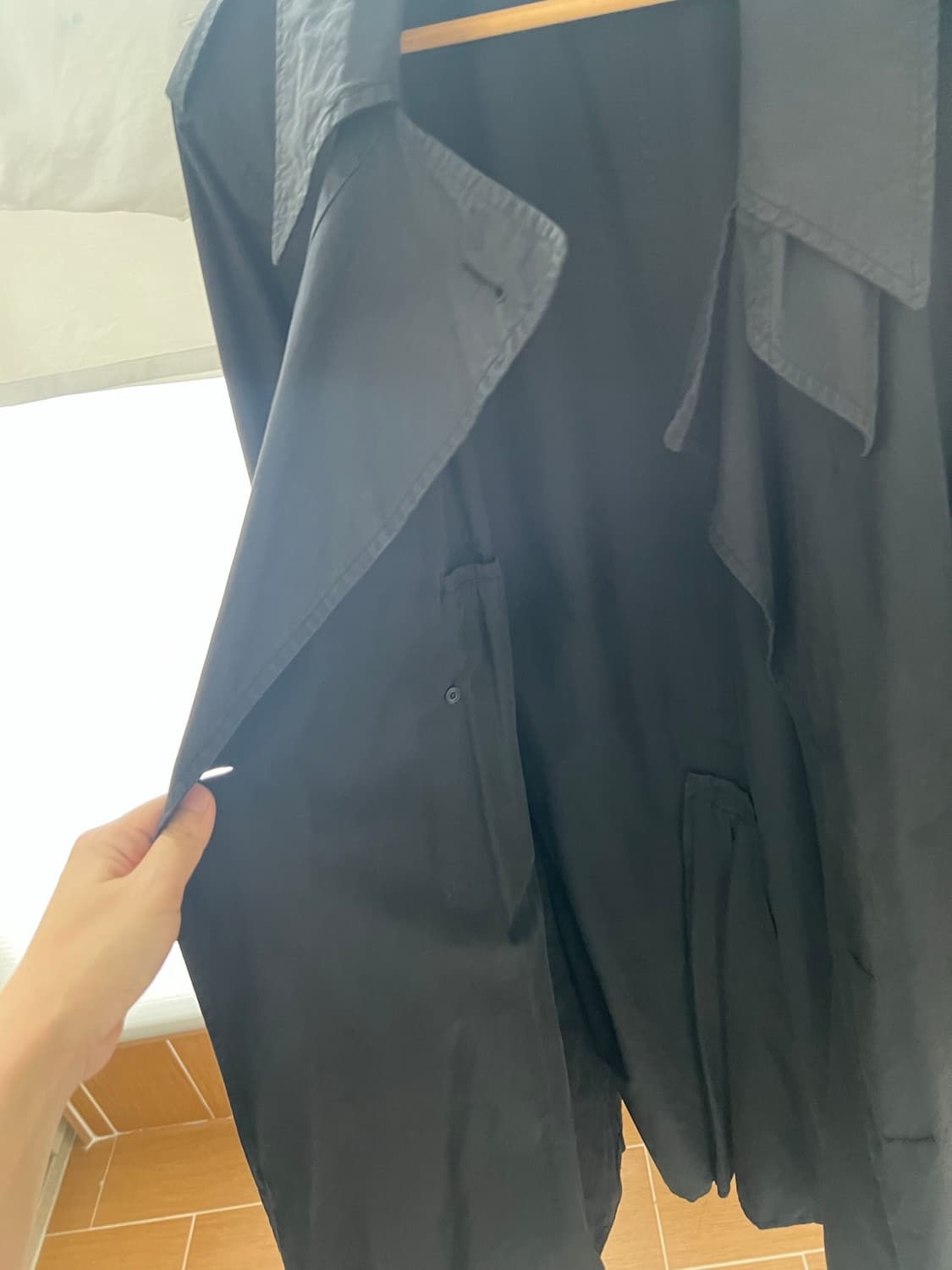 르메르 코튼 트렌치코트 블랙 S 상품이미지9