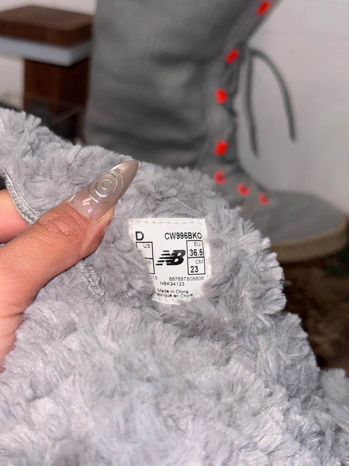 New Balance gray knit fur boots 상품이미지6