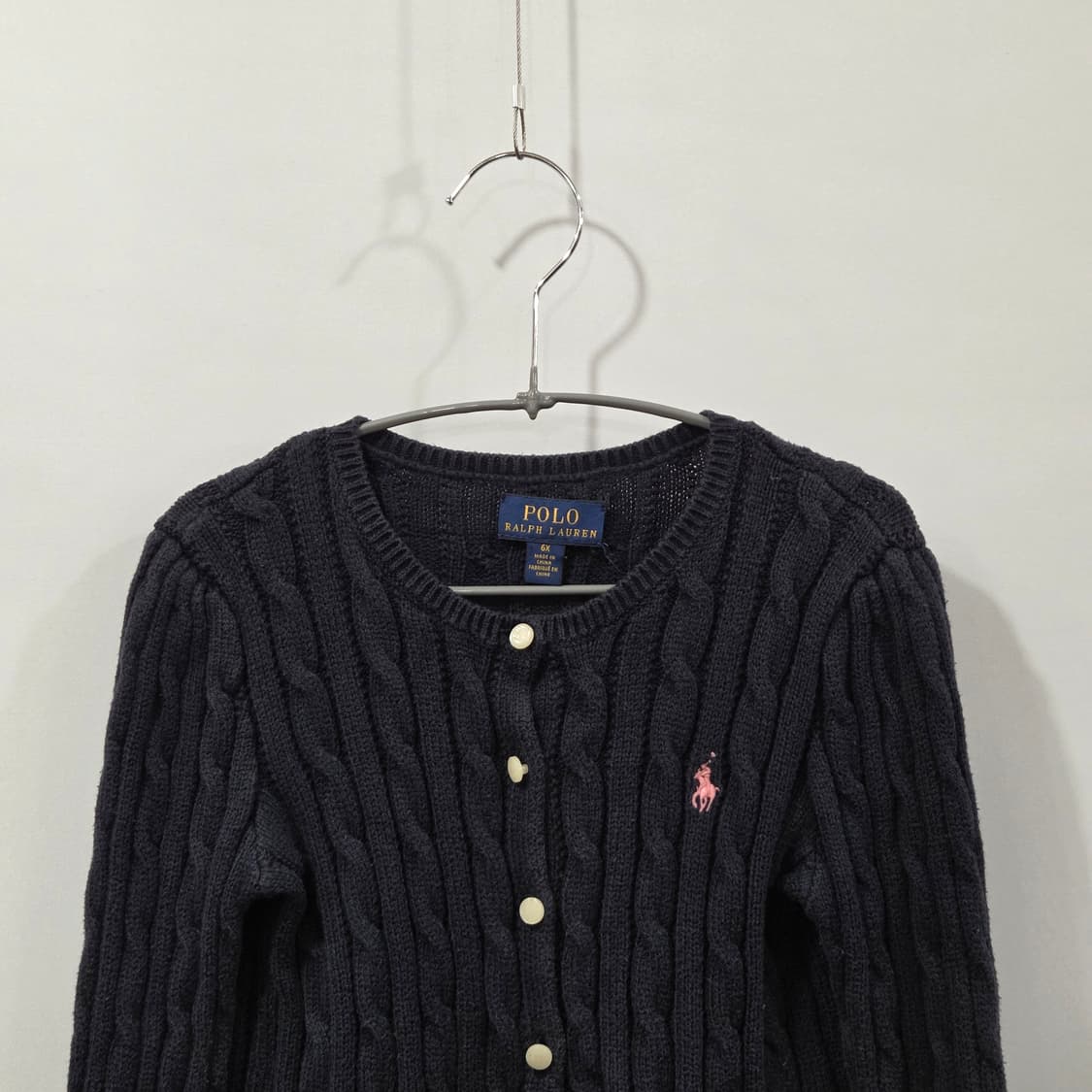 폴로랄프로렌 걸즈 케이블 니트 가디건 6X 상품이미지2