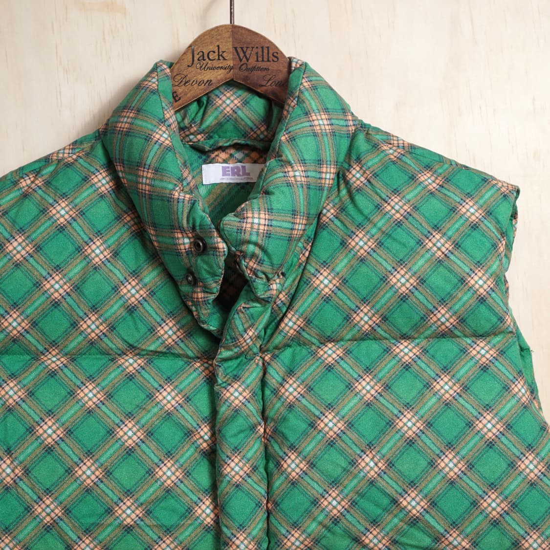 ERL 체크 패턴 다운 베스트 상품이미지3