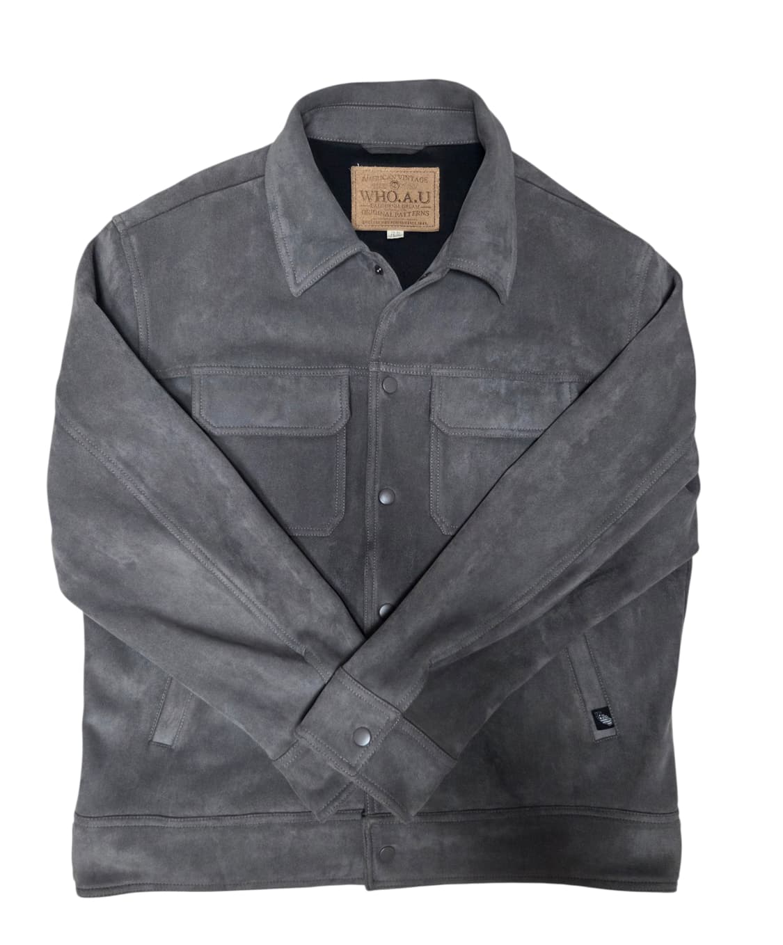 후아유 페이크 스웨이드 트러커 자켓 상품이미지1