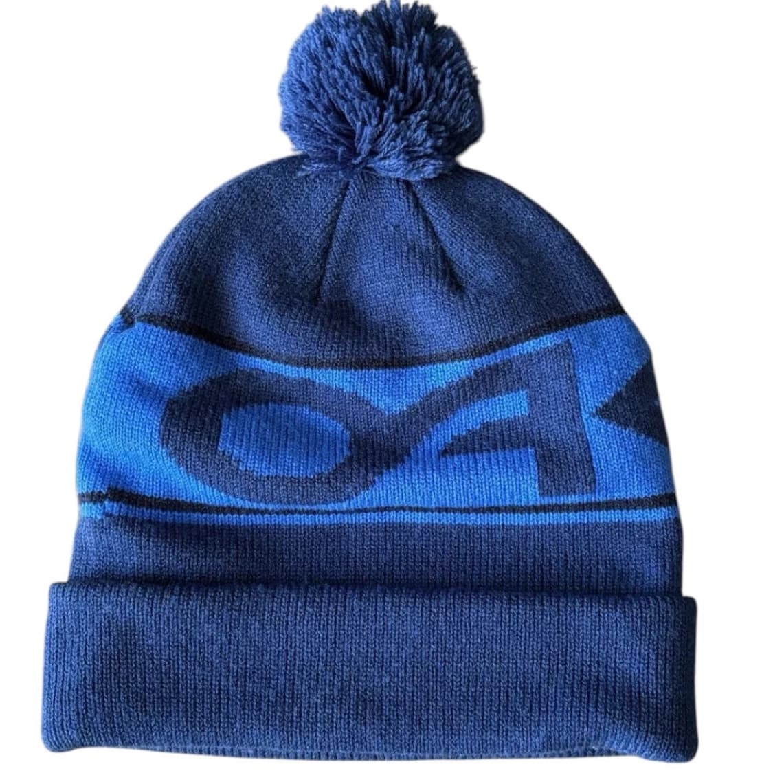 오클리 로고 폼폼 니트 비니 블루 상품이미지1