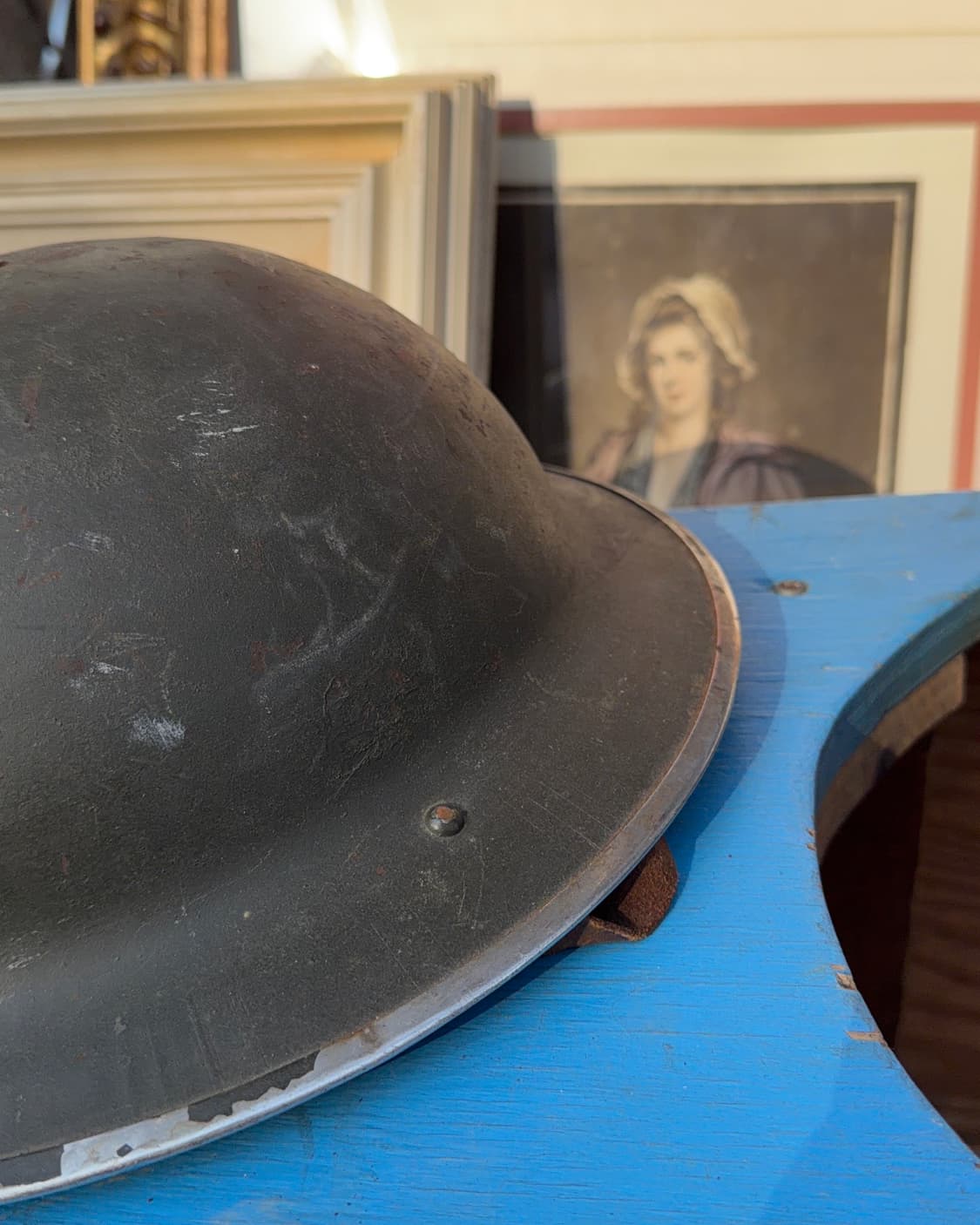 빈티지 소품 1950년 WWII 영국군 철모 상품이미지4